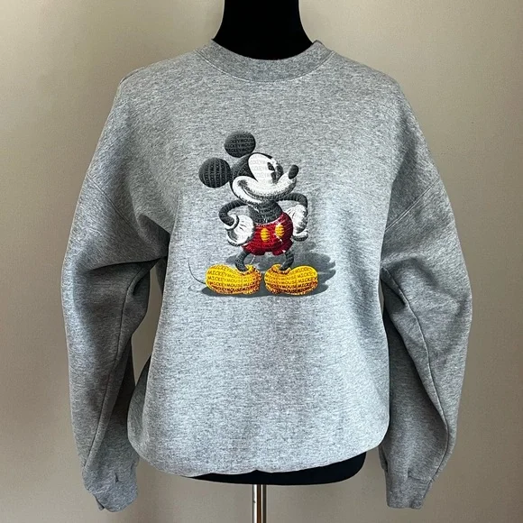 Vintage Mickey Mouse Disney Crew Neck Sweatshirt sz Large - Picture 5 of 16